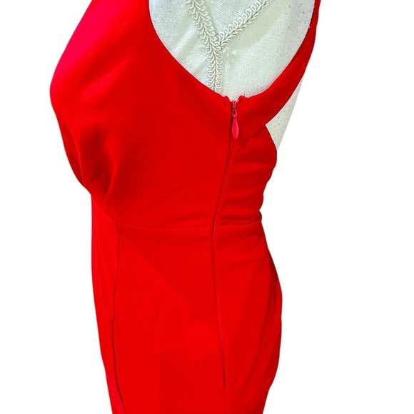NWT Lulu's All for the Romance v neck backless high slit Red Maxi Dress small - Picture 9 of 16